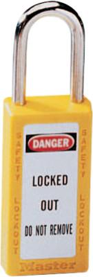 Master Lock No. 410 & 411 Lightweight Xenoy Safety Lockout Padlocks, Yellow, Keyed Diff., 411YLW