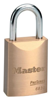 Master Lock Weather Tough Solid Brass Padlocks, 5/16 in Diam., 1 3/16 in L X 29/32 in W, 6840