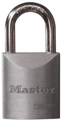 Master Lock Pro Series High Security Padlocks-Solid Steel, 5/16" Dia, 1 3/16"LX29/32"W, 7040
