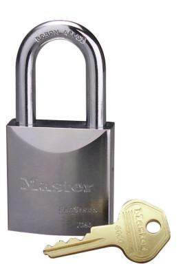 Master Lock® Pro Series High Security Padlocks-Solid Steel, 3/8" Dia, 1 1/2"LX29/32"W, Silver, 7050