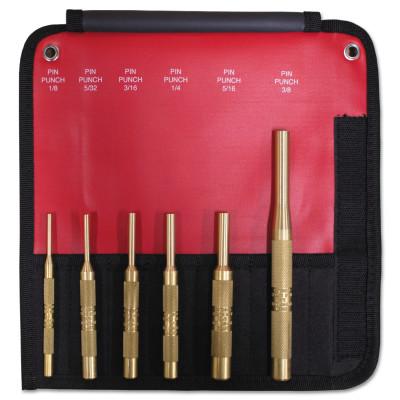 Mayhew™ 6 Piece Brass Pin Punch Set SAE, Round, Imperial, 67007