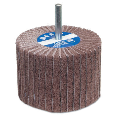 Merit Abrasives Interleaf Flap Wheels with Mounted Steel Shanks, 4 in x 2 in, 80 Grit, 08834121115