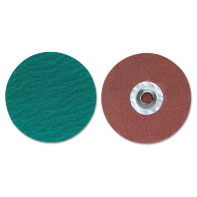 Merit Abrasives FX Quick Change Cloth Disc-Type II, Aluminum Oxide, 1 1/2 in Dia., 80 Grit, 08834168436