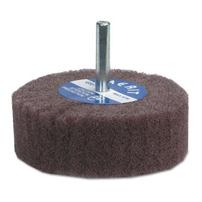 Merit Abrasives Non-Woven Flap Wheels with Mounted Steel Shank, 2 in, 320 Grit, 12,000 rpm, 69957399202