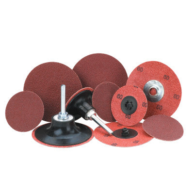 Merit Abrasives Aluminum Oxide Plus Quick Change Cloth Discs, 2 in Dia., 60 Grit, 69957399641