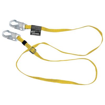 Honeywell Adjustable Web Lanyard, 6 ft, Harness; Anchorage Connection, 310lb Cap, Yellow, 210WLS-Z7/6FTYL