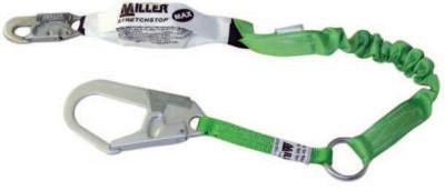 Honeywell StretchStop Shock Absorbing Lanyard, 6 ft, Metal Ring, Locking Rebar, 1 Leg, 940RSS-RR-Z7/6FTGN