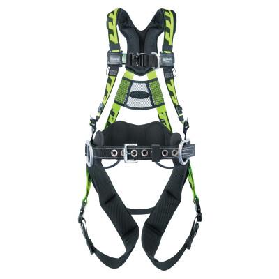 Honeywell AirCore Tower Climbing Harness, Front & Side D-Rings, Universal - L/XL Green, AAT-QCUG