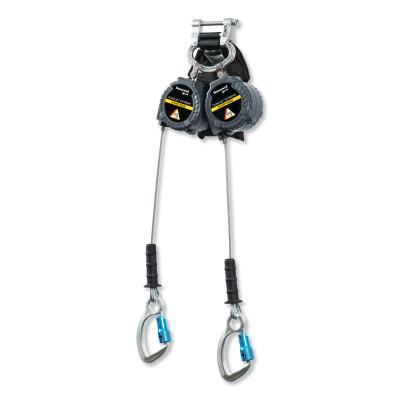 Honeywell TurboLite™ Edge Twin Leg Personal Fall Limiter, 9 ft, Aluminum Carabiners, MFLEC2-18/9FT
