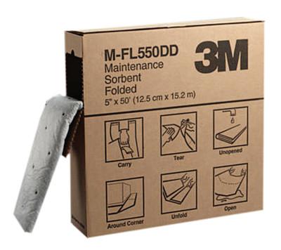 3M High-Capacity Maintenance Folded Sorbents, Absorbs 1.5 gal, 5.187 in x 2 1/4 in, 7000001951