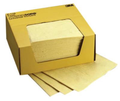 3M Chemical Sorbent Pads, Absorbs 4.25 gal, 13 7/8 in x 6 1/8 in, 7000001907