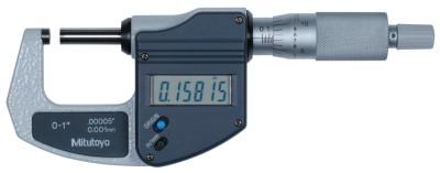 Mitutoyo Digimatic Lite Micrometer, Ratchet, No SPC Output; Mic, Dig,  0-1"/0-25.4 mm, 293-831-30
