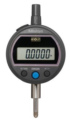 Mitutoyo Digital Indicators ID-S Solar, 0.5 in; 3/8 in Stem, Flat Back, 543-507B
