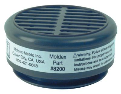 Moldex 8000 Series Gas/Vapor Cartridges, Organic Vapors/Acid Gases, 8300