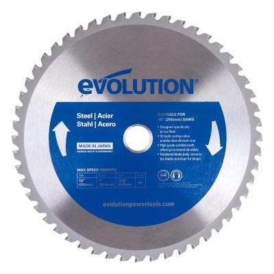Evolution TCT Metal-Cutting Blades, 10 in, 1 in Arbor, 5,200 rpm, 52 Teeth, 10BLADEST