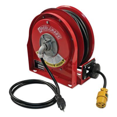 Reelcraft 12/3 x 30ft Compact Power Cord Reel, 15A Single GFCI, L30301233
