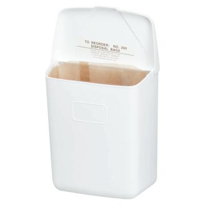 Hospeco™ Wall Mount Sanitary Napkin Receptacle-ABS, Plastic, 1gal, White, 250201W