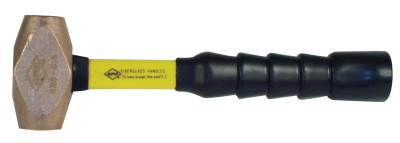 Nupla?? Classic Nuplaglas?? Non-Sparking Brass Hammer, 2.5 lb Head, 12 in Fiberglass Handle, Super Grip, 30-025