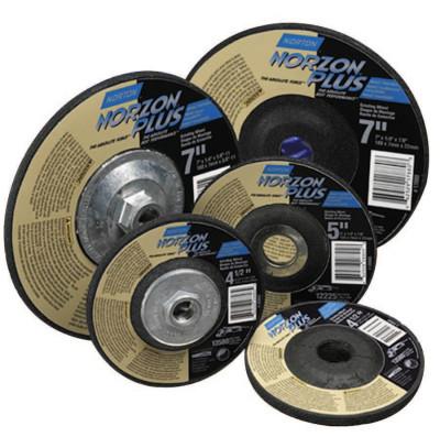 Saint-Gobain Type 27 NorZon Plus Depressed Center Grinding Wheels, 9 in Dia, 1/8 in Thick, 66253048896