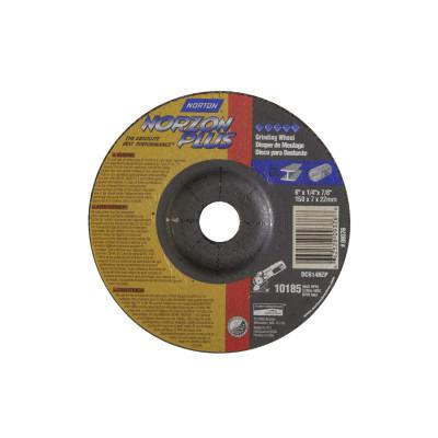 Saint-Gobain Type 27 NorZon Plus Depressed Center Grinding Wheels, 6 in Dia, 20 Grit, 66252809376