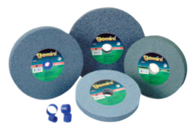 Saint-Gobain T1 Straight Gemini Bench & Pedestal Grinding Wheel, 6 in Dia x 3/4 in Thick, 1 in Arbor, Med, Silicon, 66252837190