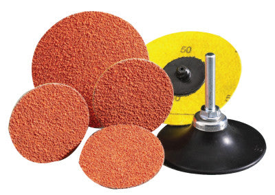Saint-Gobain Blaze Speed-Lok TS Coated-Cloth Discs, Ceramic, 2 in Dia., 50 Grit, 63642595456