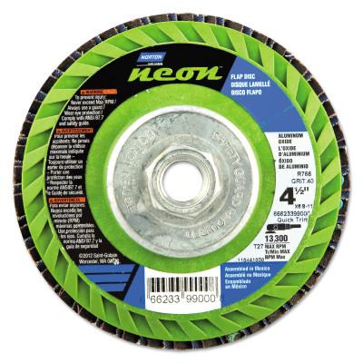 Saint-Gobain Type 27 Flat Flap Discs, 4 1/2 in Dia, 40 Grit, 5/8 in Arbor, 13,300 rpm, 66623399000