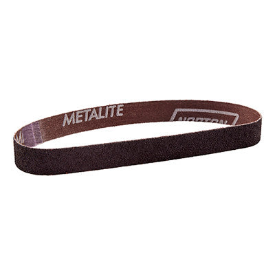 Saint-Gobain Metalite Narrow Coated-Cotton Belts, 1/2 in x 24 in, 220 Grit, Aluminum Oxide, 78072783122