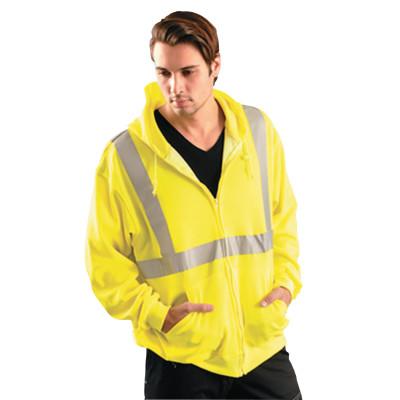 OccuNomix Classic Hoodie Sweatshirt, 4X-Large, Yellow w/Silver Reflective Tape, LUX-SWTLHZ-Y4X