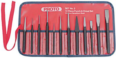 Stanley® Products Punch & Chisel Set, English, 8 Punches, 3 Chisels, 2