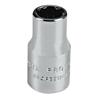 Stanley?? Products Torqueplus Metric Sockets 1/4 in, 1/4 in Drive, 6 mm, 12 Points, 4706TM