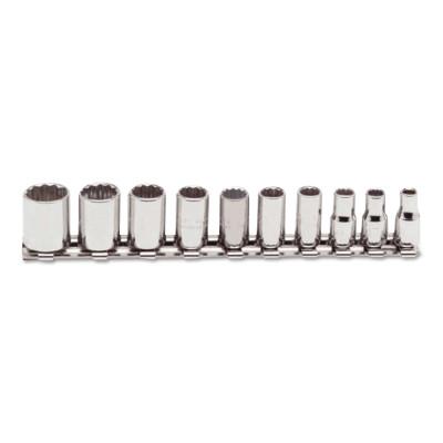 Stanley® Products Torqueplus 10 Pc Socket Sets, 1/4 in, 12 Point, 47104