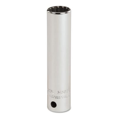 Stanley® Products Spline Sockets, #10 Spline, 1/4 in Drive, Deep, 5/16 in, 12 Points, 4710DPL