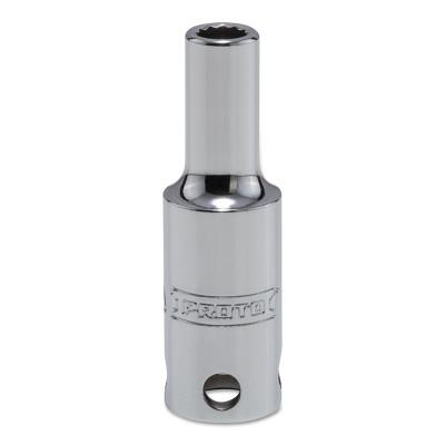 Stanley® Products Tether-Ready Drive Deep Sockets, 1/2 in Drive, 1 1/16 in, 3 1/4 in L, 12 Points, 5334-TT