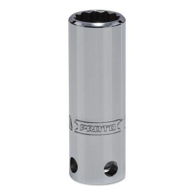 Stanley?? Products Tether-Ready Drive Deep Sockets, 3/8 in Drive, 1/2 in, 2 1/8 in L, 12 Points, 5016-TT