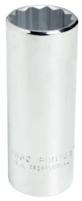 Stanley?? Products Torqueplus Deep Sockets, 1/2 in Drive, 1 1/4 in Opening, 6 Points, 5340H