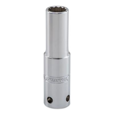 Stanley® Products Tether-Ready Drive Deep Sockets, 1/2 in Drive, 1/2 in, 3 1/4 in L, 12 Points, 5316-TT
