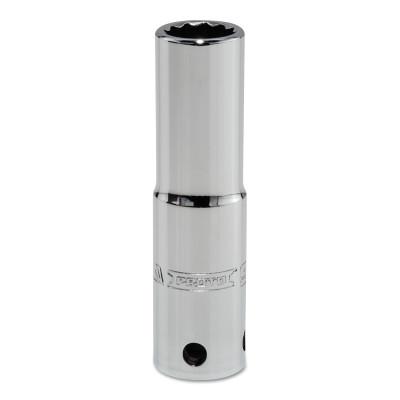 Stanley?? Products Tether-Ready Drive Deep Sockets, 1/2 in Drive, 9/16 in, 3 1/4 in L, 12 Points, 5318-TT