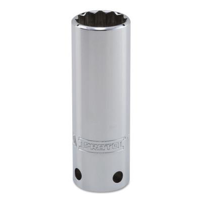 Stanley?? Products Tether-Ready Drive Deep Sockets, 1/2 in Drive, 13/16 in, 3 1/4 in L, 12 Points, 5326-TT