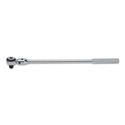 Stanley® Products Round Flex-Head Ratchet Handles, 1/2 in Dr., 17 3/32 in, Full Polish, 5457F