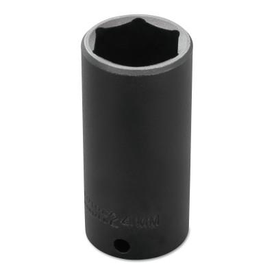 Stanley?? Products Torqueplus Metric Deep Impact Sockets 3/8 in, 3/8 in Drive, 24 mm, 6 Points, 7024M