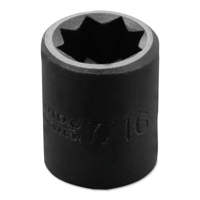 Stanley?? Products Torqueplus Impact Sockets 3/8 in, 3/8" Dr, 7/16 in, 8 Pt, 7214S