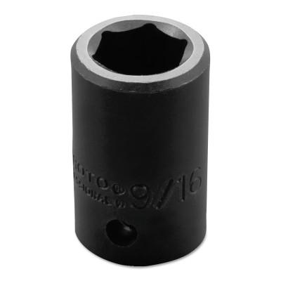 Stanley® Products Torqueplus Impact Sockets, 1/2 in Drive, 9/16 in Opening, 6 Points, 7418H