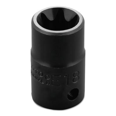 Stanley?? Products Torx Impact Sockets, 1/2 in Drive, E18 Tip, 7418TX