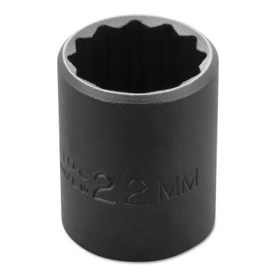 Stanley?? Products Torqueplus Metric Impact Sockets 1/2 in, 1/2 in Drive, 22 mm, 12 Points, 7422MT