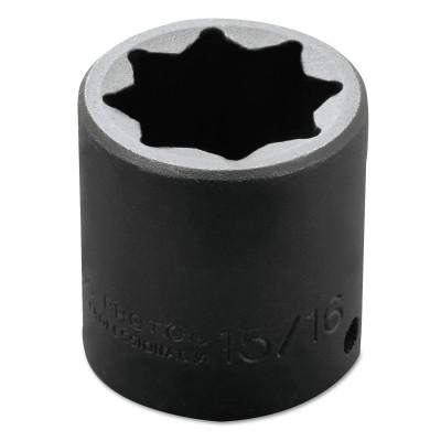 Stanley?? Products Torqueplus Impact Sockets, 1/2 in Drive, 15/16 in Opening, 8 Points, 7430S