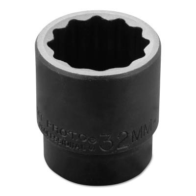 Stanley?? Products Torqueplus Metric Impact Sockets 1/2 in, 1/2 in Drive, 32 mm, 12 Points, 7432MT