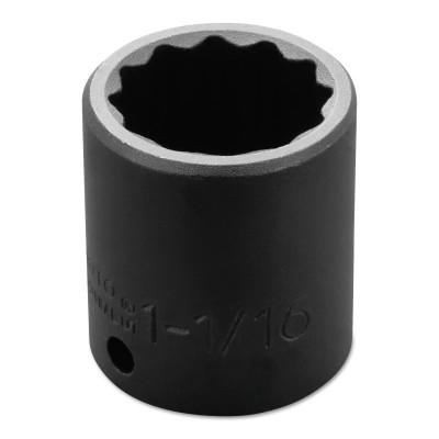 Stanley?? Products Torqueplus Impact Sockets, 1/2 in Drive, 1 1/16 in Opening, 6 Points, 7434H