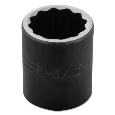 Stanley?? Products Torqueplus Impact Sockets, 1/2 in Drive, 1 3/16 in Opening, 12 Points, 7438