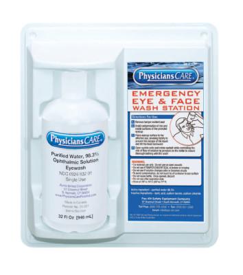 First Aid Only® Eye & Skin Flush Emergency Station/Replacement Bottles, 32 oz, 24-202